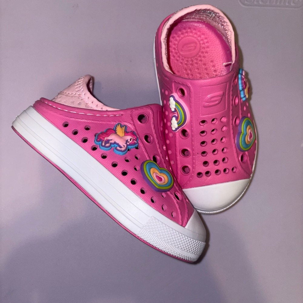 Skechers Kids' Pink Unicorn Slip-On Sneakers